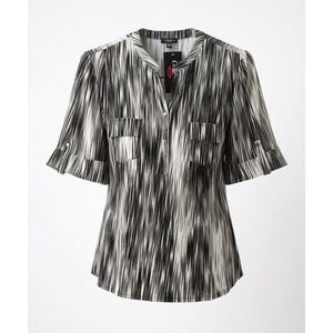 Cocomo Women's Plus Size 3X Grey Multi Color Stripe Print Pintuck 3/4 Sleeve Top